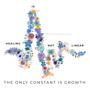 healing is not linear graphic quote